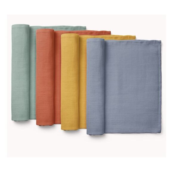 NATEMIA Bamboo Muslin Baby SWADDLE BLANKET Autumn Glaze 47" x 47" NEW Sealed! - Picture 5 of 5